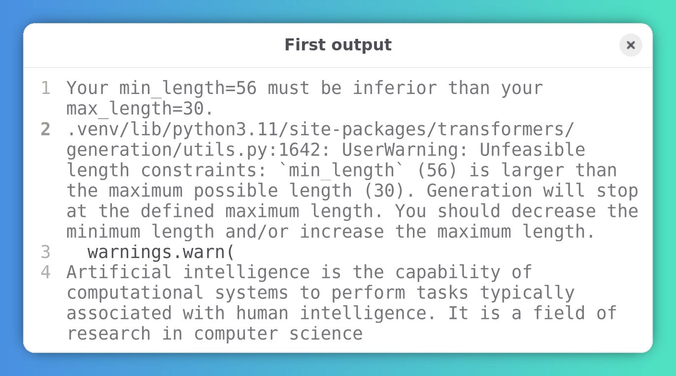 Some warnings about the minum length being greater that the maximum.
