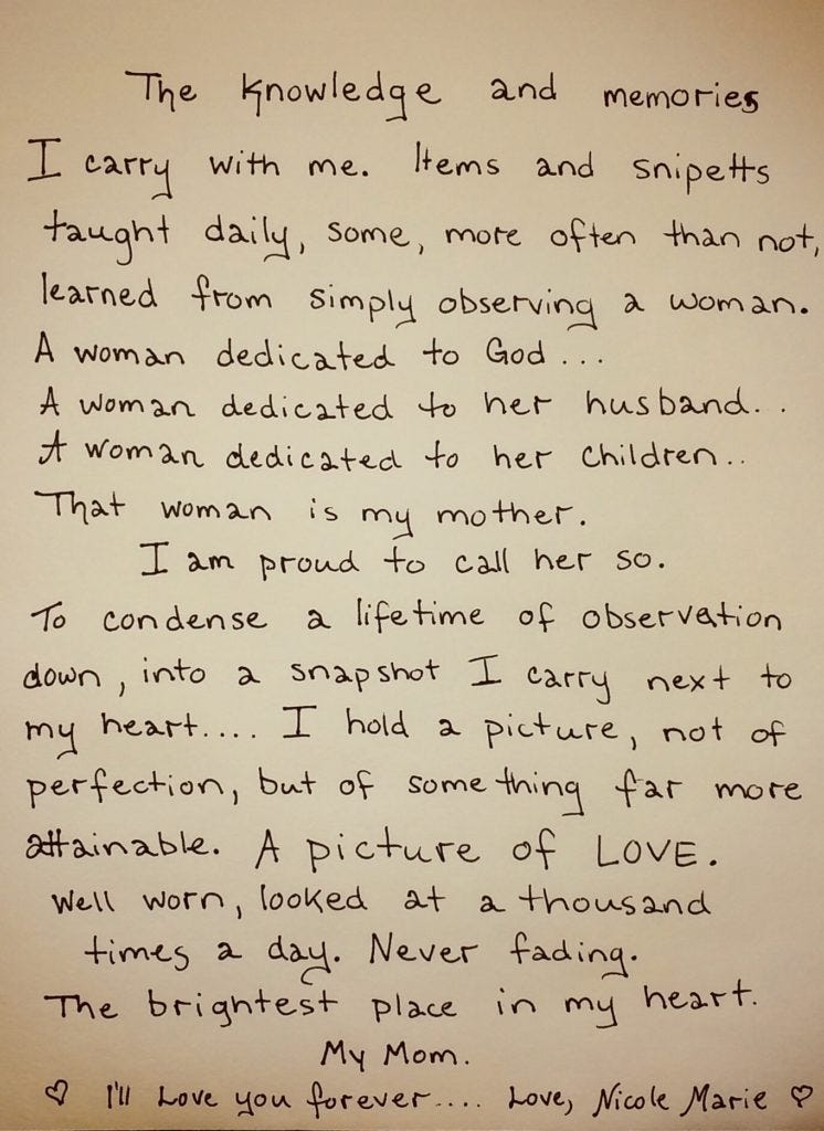 A Mother's Day Tribute