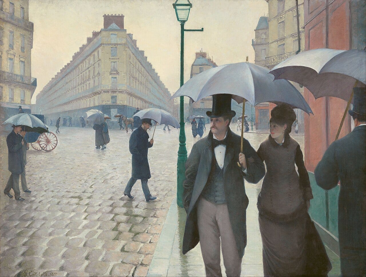 Gustave Caillebotte, Paris Street, Rainy Day, 1877 Gustave Caillebotte, Paris Street, Rainy Day, 1877