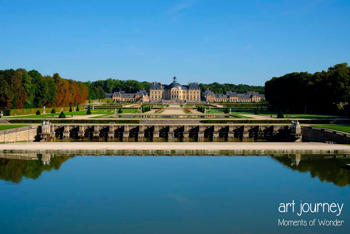 Vaux le Vicomte castle outside Paris without crowds