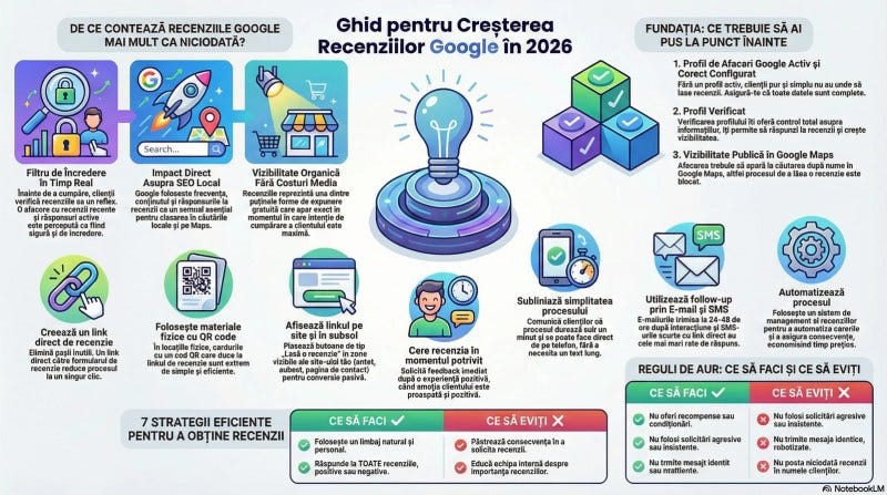Cum sa cresteti recenziile Google si de ce sunt acestea importante in 2026 % Recenzii Google 2026