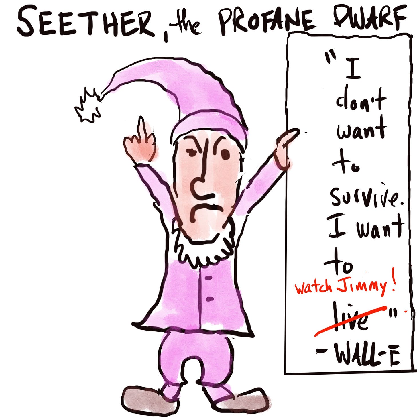 Dwarf flips the bird at the Kimmel firing