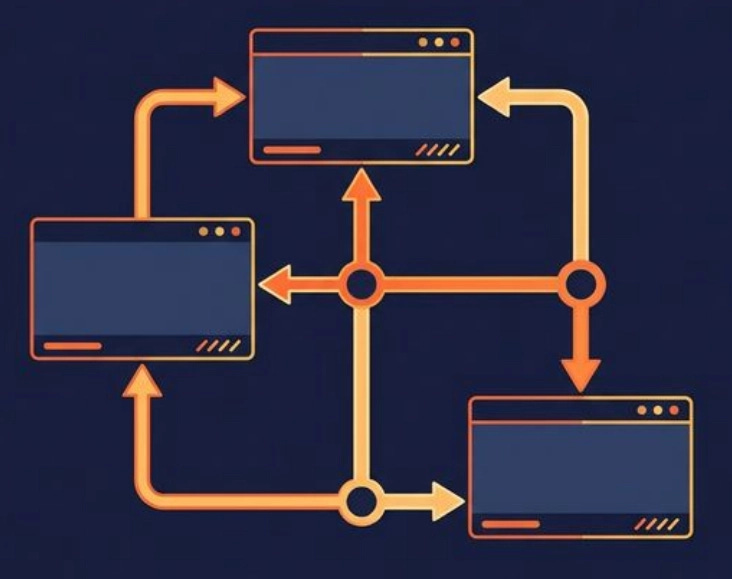 Data entities connected by relationship lines forming a structured data model Data entities connected by relationship lines forming a structured data model