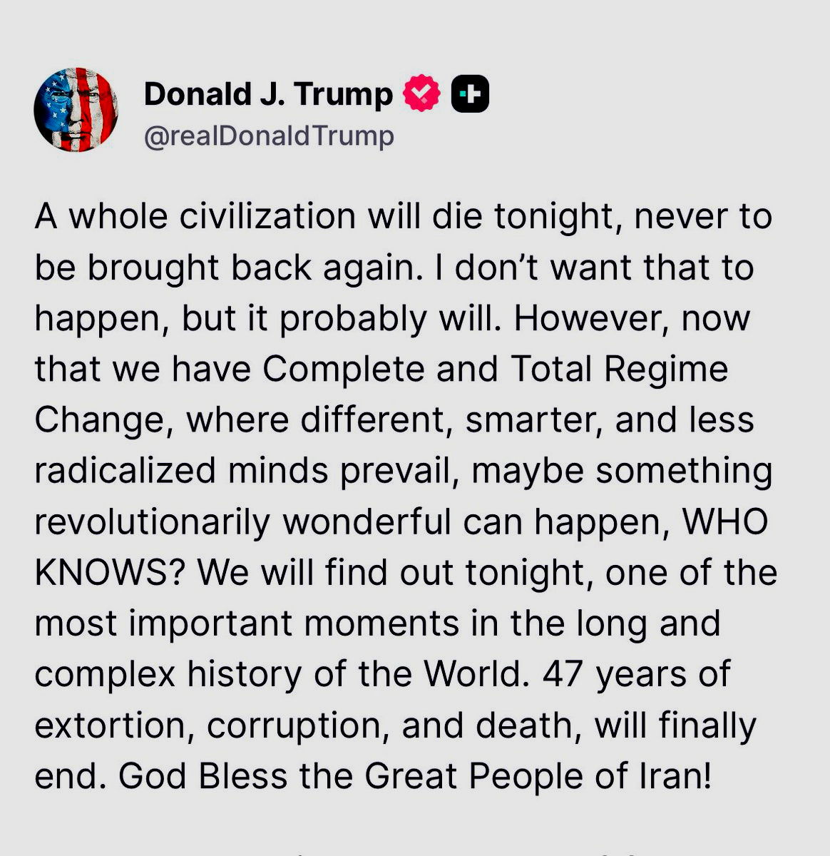 As the president fails to find a way out of his disastrous war in the Middle East, he is now resorting to threatening genocide. It's beyond despicable. Republicans in Congress must join As the president fails to find a way out of his disastrous war in the Middle East, he is now resorting to threatening genocide. It's beyond despicable. Republicans in Congress must join