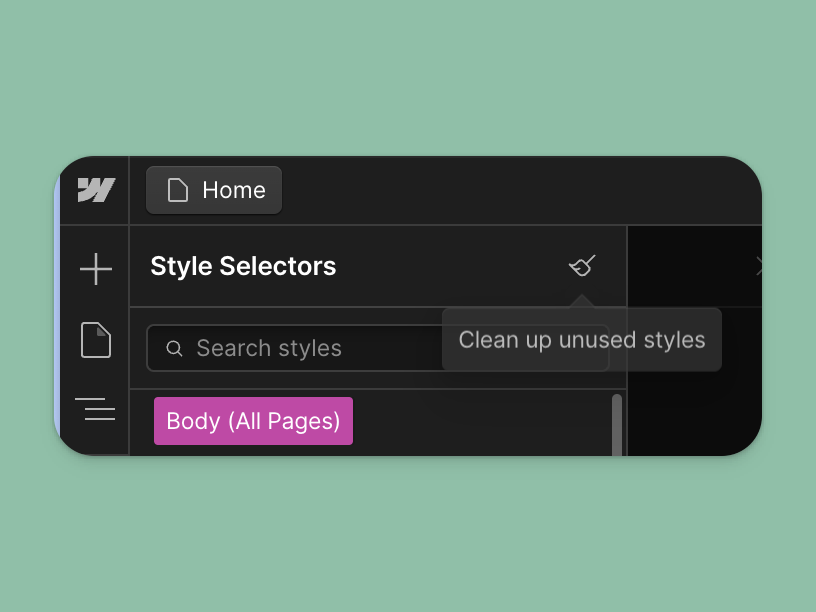 Clean up unused styles and interactions.