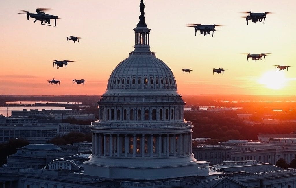 Drones deploy slaughterbots...Were the drones a dry run?