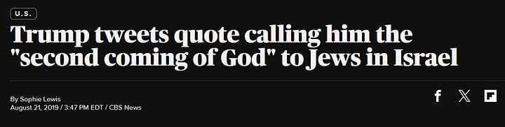 Religious headlines of Trump and Memes - Second Coming