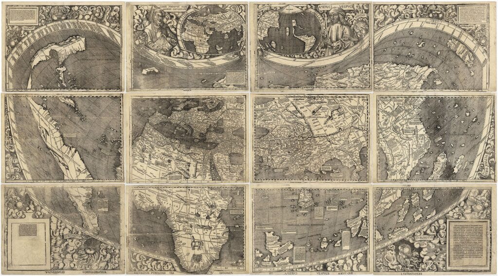 Universalis Cosmographia de Martin Waldseemüller (1507) Universalis Cosmographia de Martin Waldseemüller (1507)