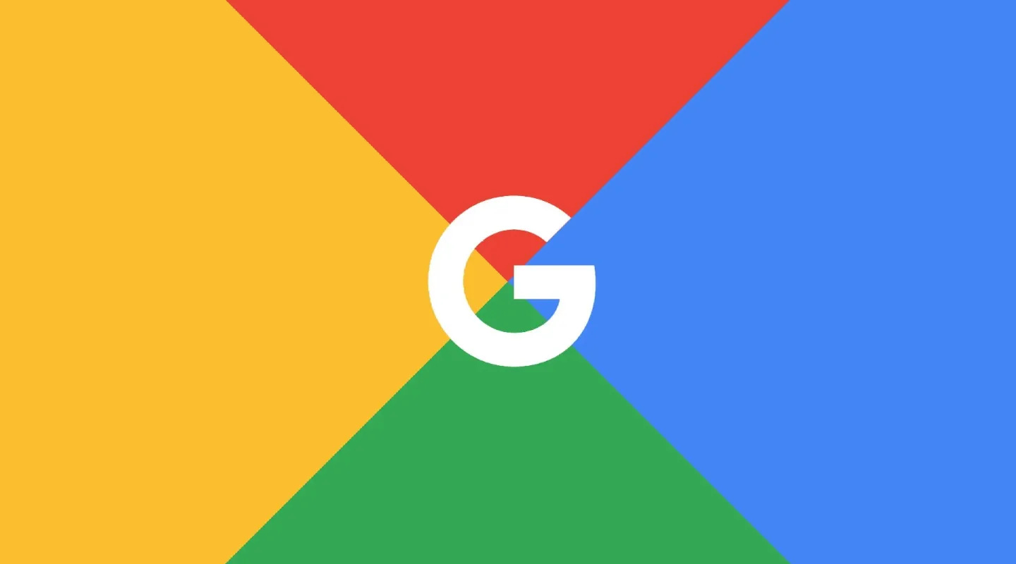 Logo de Google en un fondo colorido.