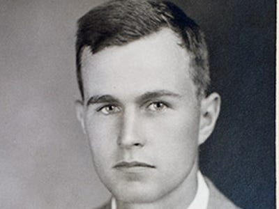 George HW Bush Yale class photo