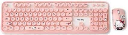 Digital Ventus Hello Kitty Retro 2.4GHz Wireless Keyboard + Mouse Set,  Keyboard Korean/English (Pink) : Amazon.co.uk: Computers & Accessories