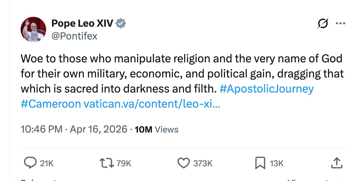 Should Pope Leo speak into politics?