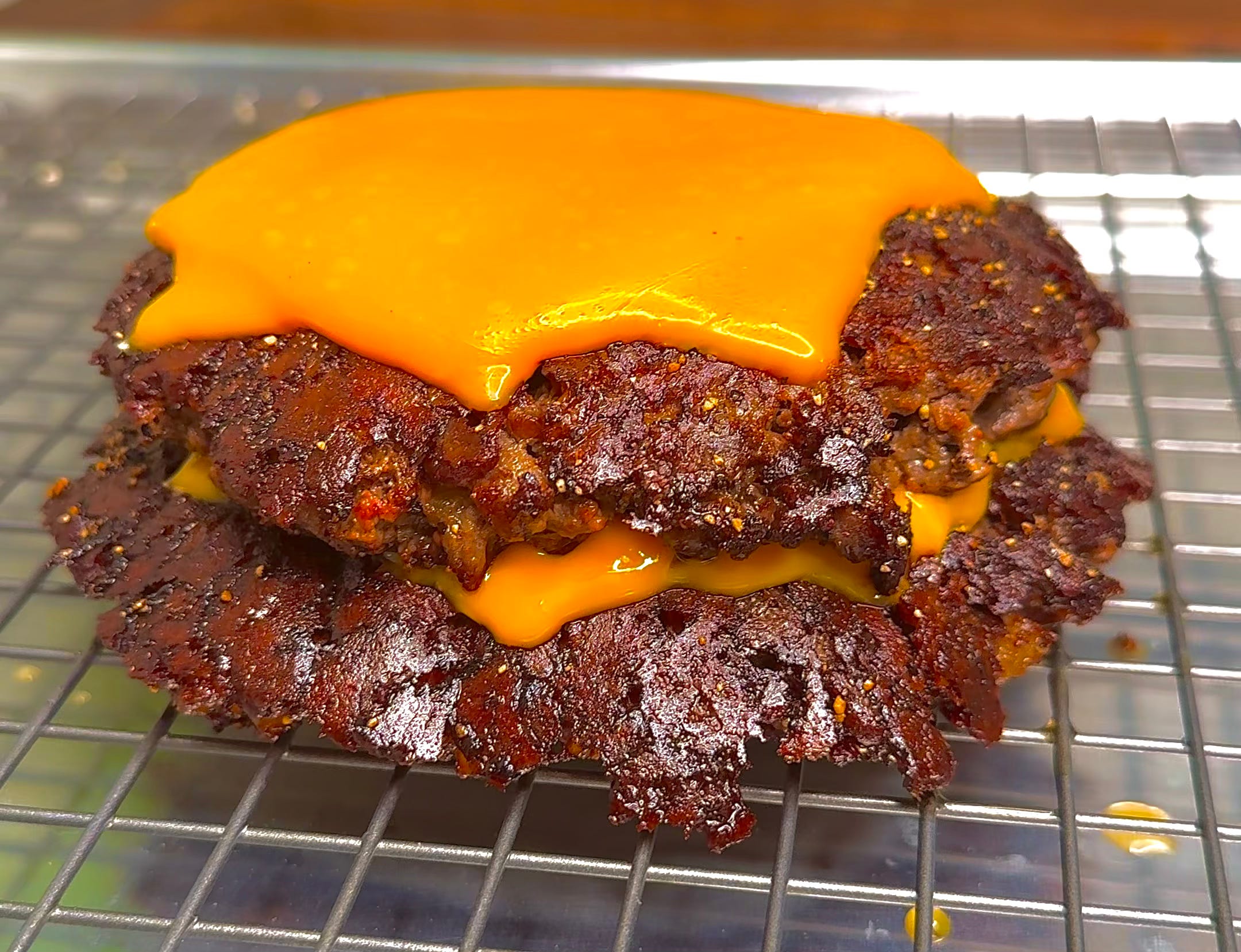 THE VIRAL PBJ PEANUT BUTTER AND JELLY MAPLE CANDIED BACON CHEESE BURGER