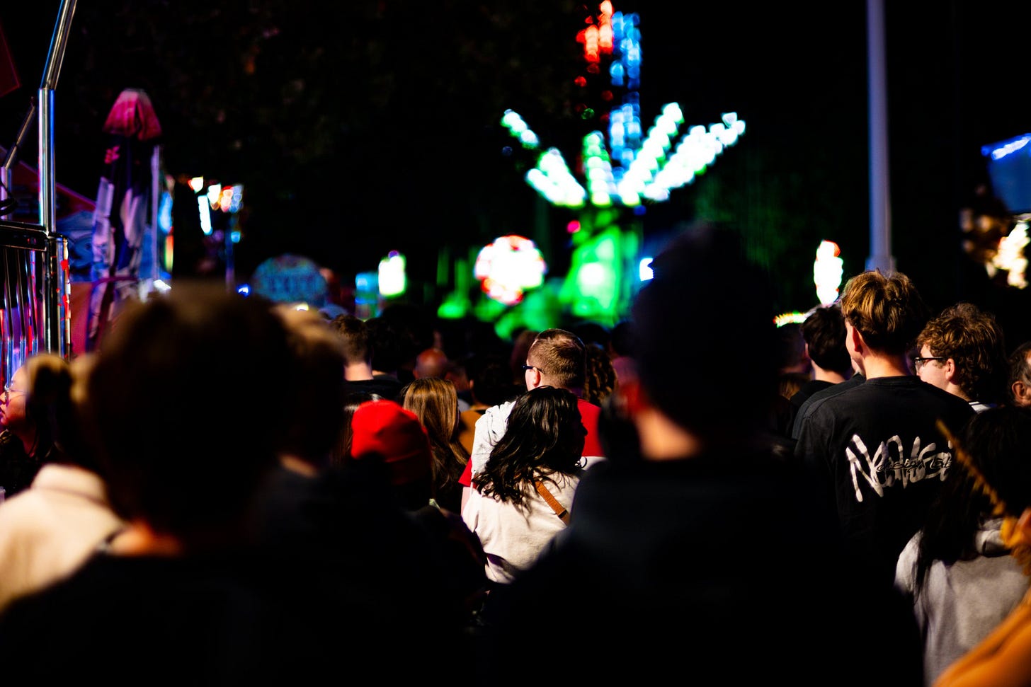 Nighttime Crowd at a Festival
