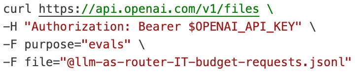cURL command that uploads a data file to OpenAI for later use