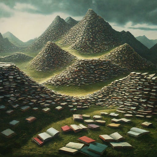 A mountain range with books on it
Description automatically generated with medium confidence A mountain range with books on it
Description automatically generated with medium confidence