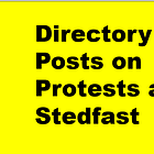 Directory of posts on protests at Stedfast