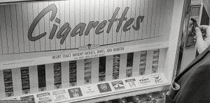 Photo of a cigarette dispenser Photo of a cigarette dispenser