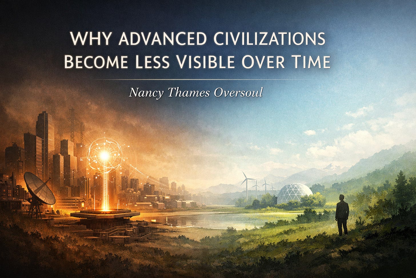 Why Advanced Civilizations Become Less Visible Over Time