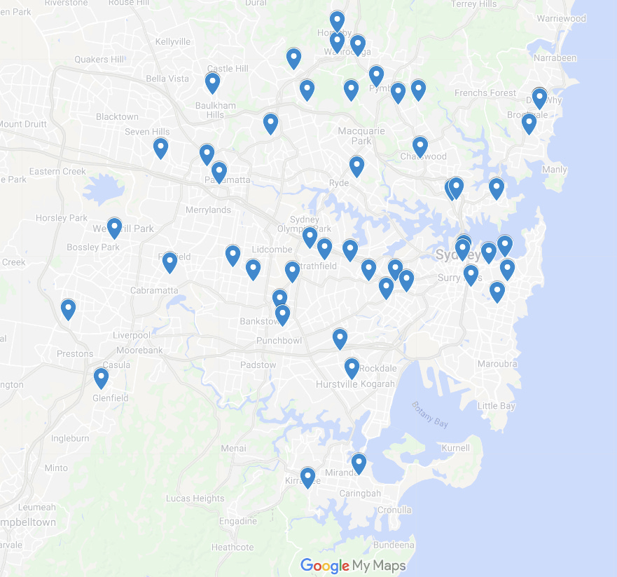 Some of the schools we worked with over 2019. 19 of these were for Startup 101, our in-school programs.