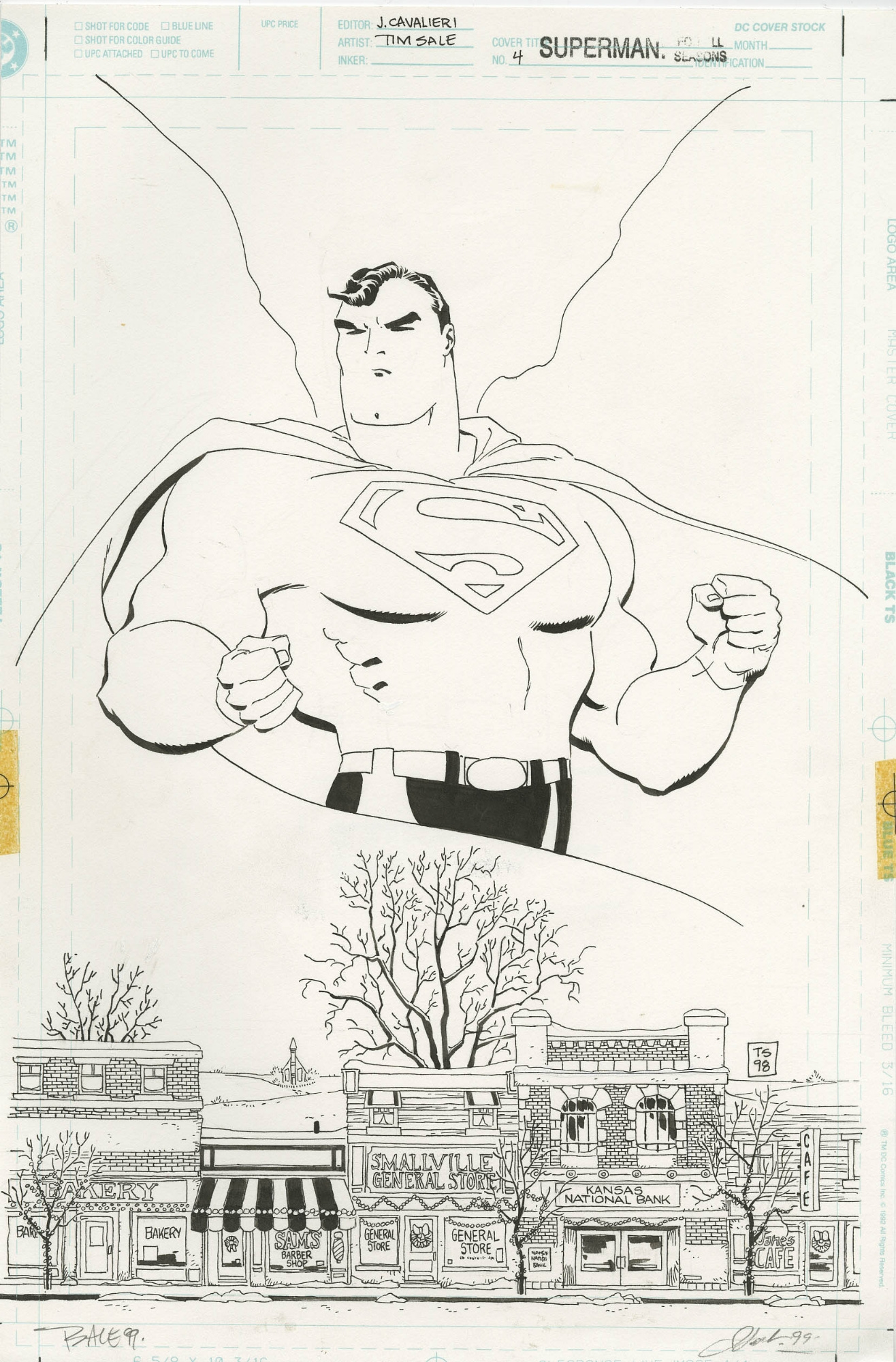 SUPERMAN FOR ALL SEASONS #4 COVER ( 1998, TIM SALE ) FROM THE CLASSIC RE-TELLING OF SUPERMAN'S EARLY DAYS, in Original Art Auctions and Exchange: ComicLINK.com's CLOSED FEATURED AUCTION HIGHLIGHTS - 05/2018 SUPERMAN FOR ALL SEASONS #4 COVER ( 1998, TIM SALE ) FROM THE CLASSIC RE-TELLING OF SUPERMAN'S EARLY DAYS, in Original Art Auctions and Exchange: ComicLINK.com's CLOSED FEATURED AUCTION HIGHLIGHTS - 05/2018