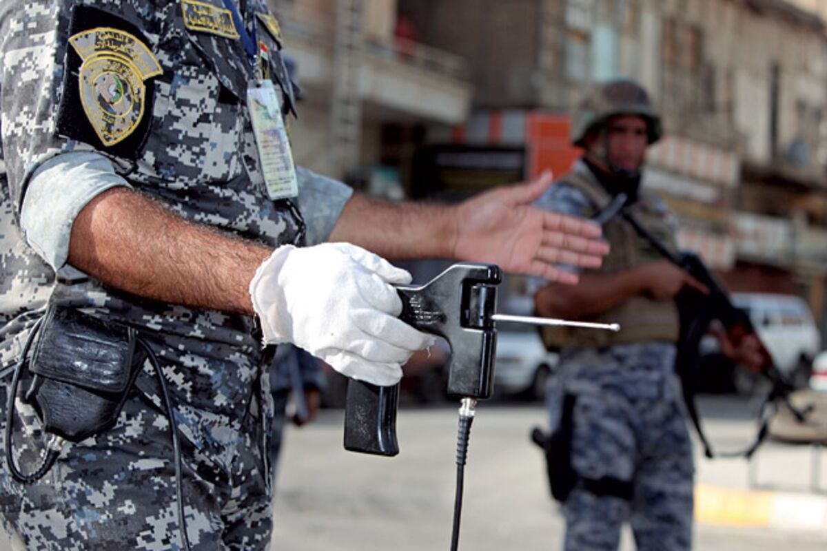 Photo of the ADE 651 in use by Iraqi security forces in Baghdad