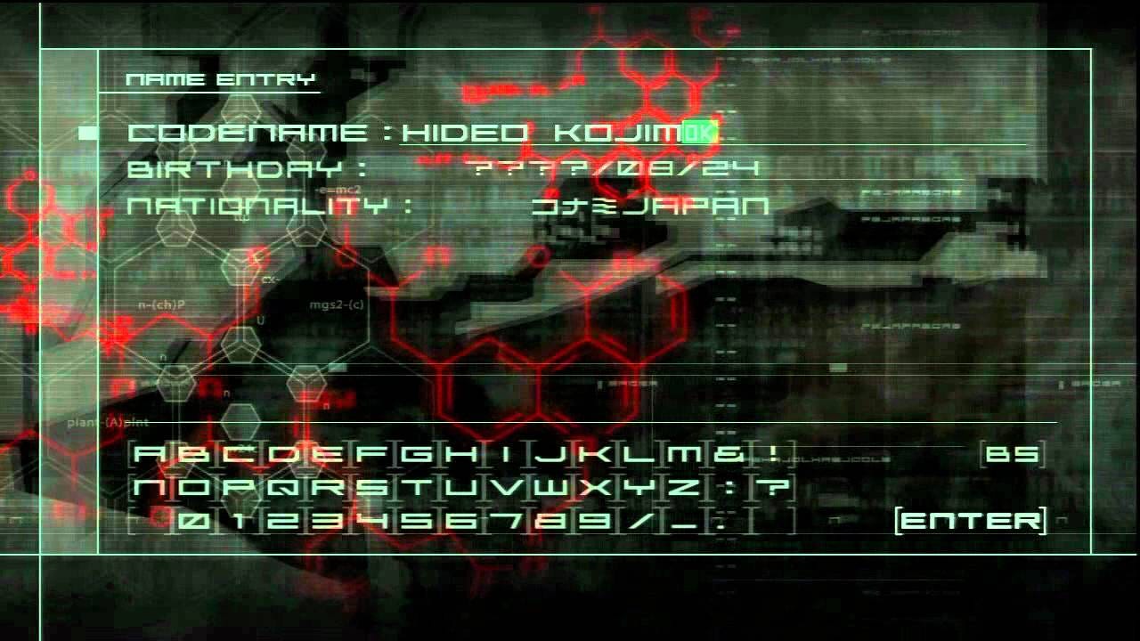 Metal Gear Solid 2 HD Collection Secrets: Menu Colors and Dog Tag Secrets