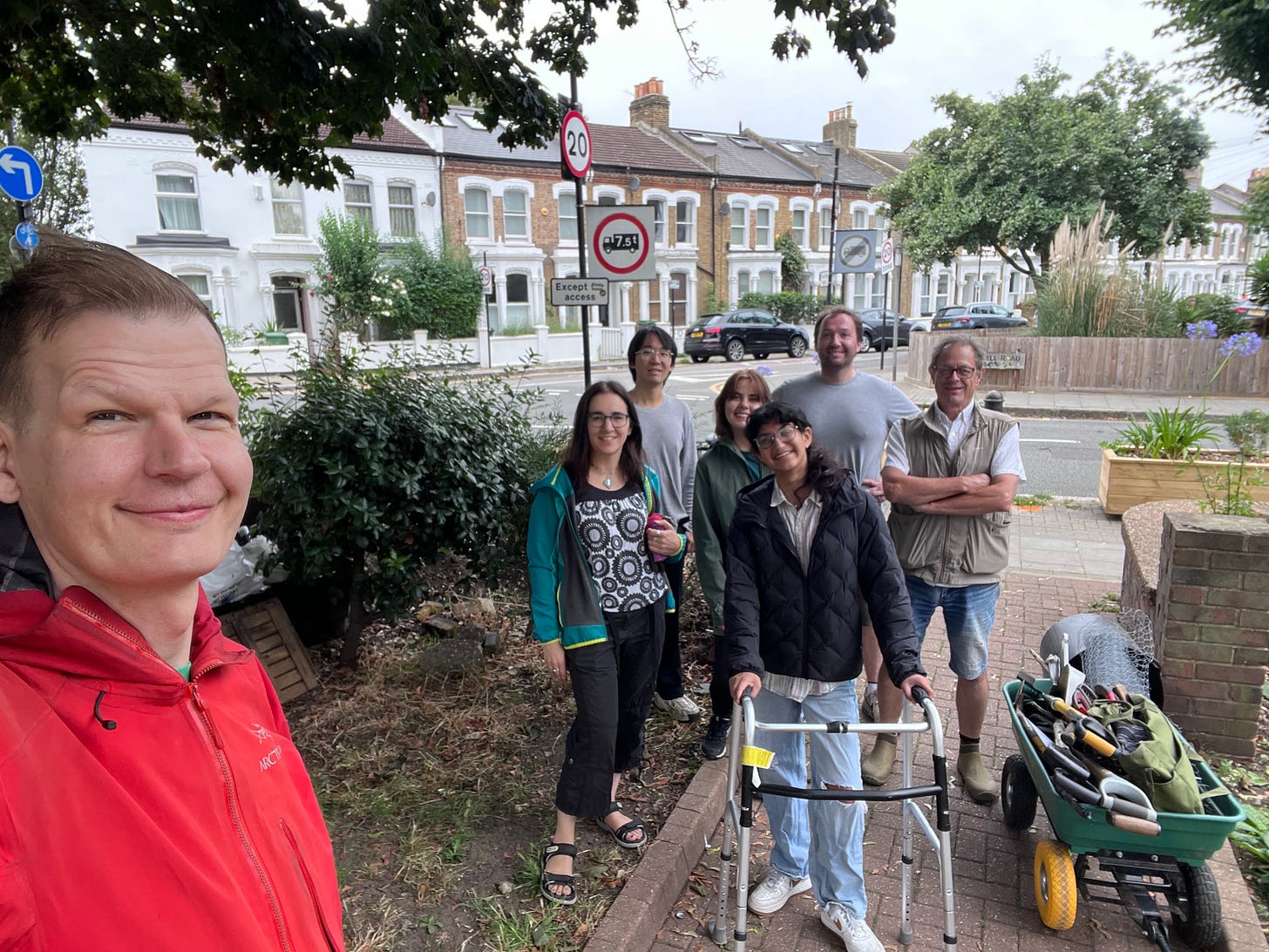 Team photo at community gardening