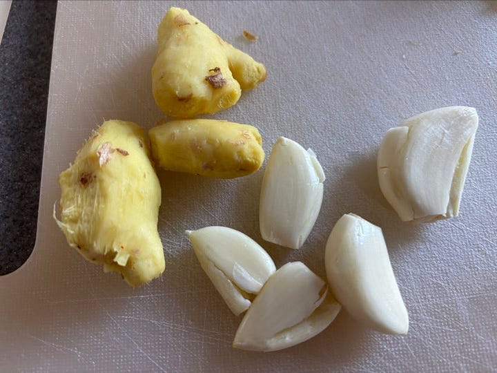 Love the colour of spices laid out - Chicken Curry