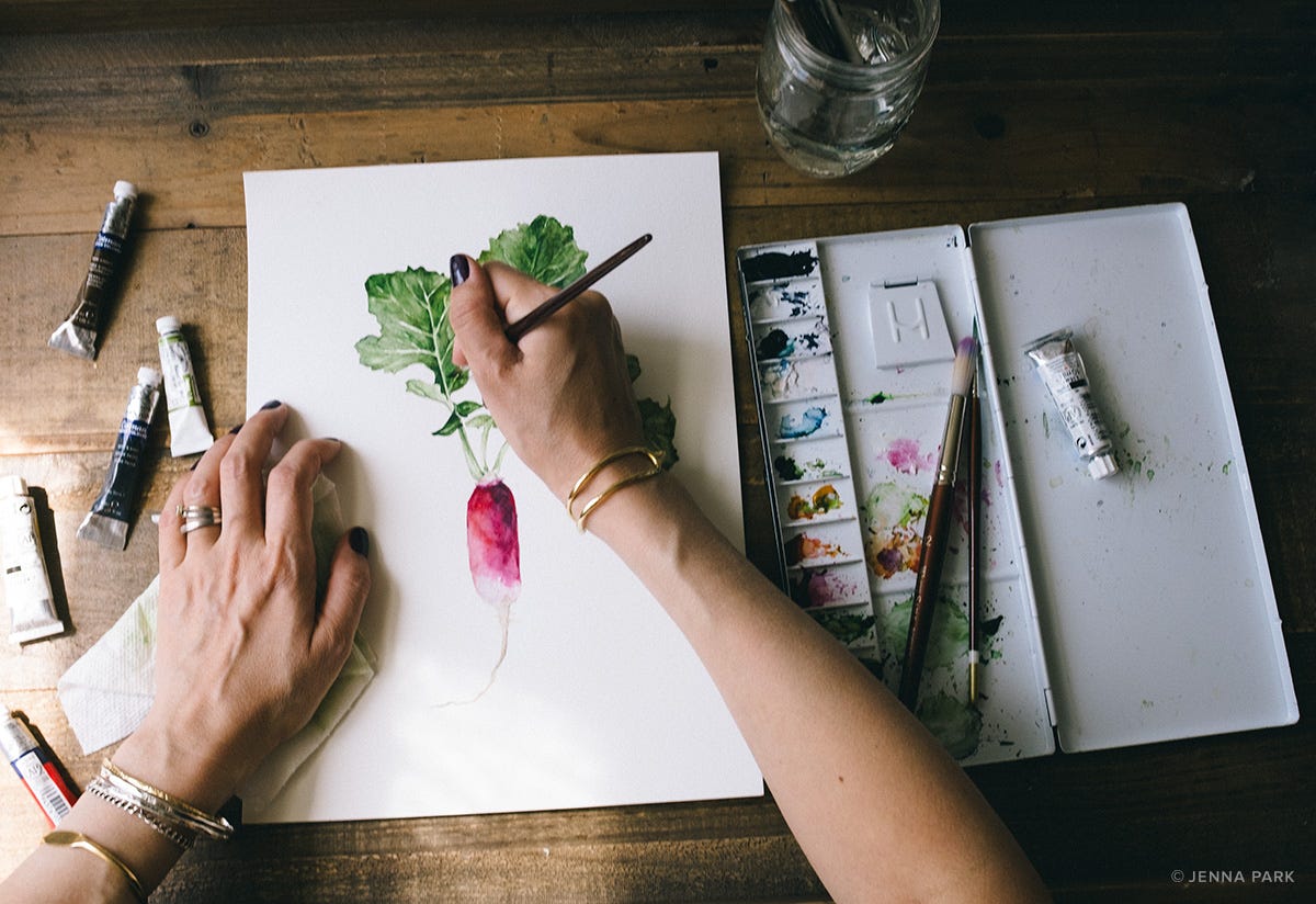 A painting on my desk