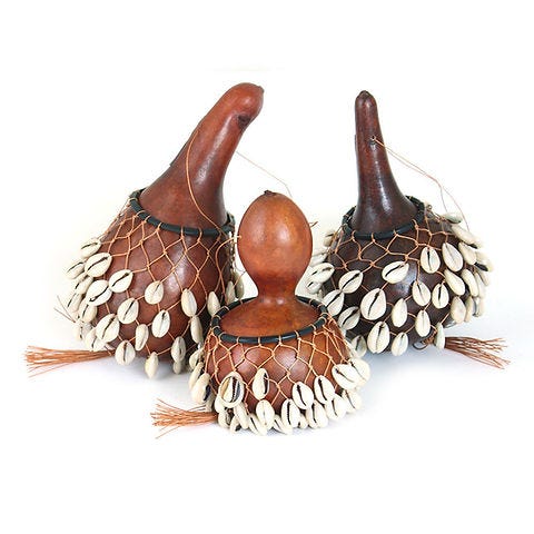 Cowrie Shell Gourd Shaker | Footprints In Africa