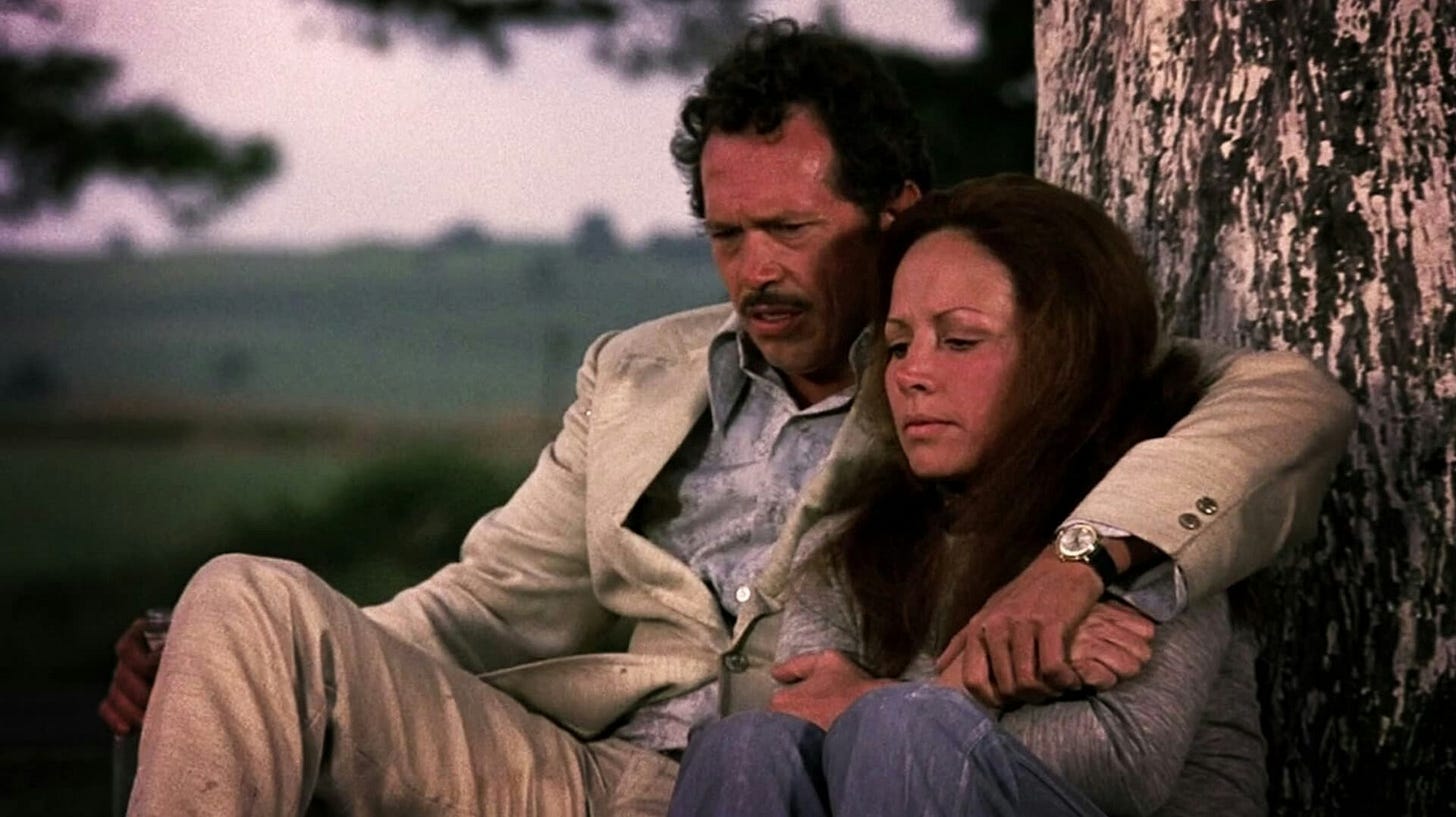 Warren Oates and Isela Vega in Sam Peckinpah's 1974 classic Bring Me the Head of Alfredo Garcia.