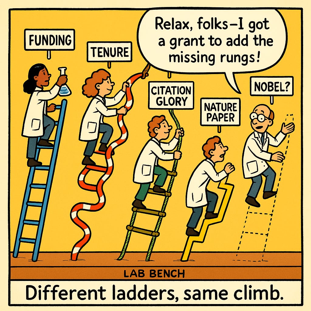 Cartoon of people climbing ladders and writing

AI-generated content may be incorrect., Picture
