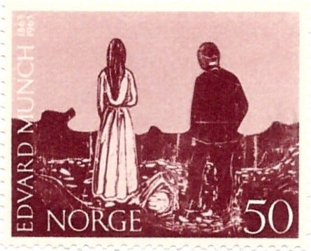 Série norueguesa (1963) dedicada a Edvard Munch, reunindo obras marcadas pela doença e pela morte no ambiente familiar. A emissão transforma a experiência privada da tuberculose em memória visual pública.