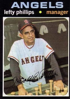 Lefty Phillips baseball card from 1971