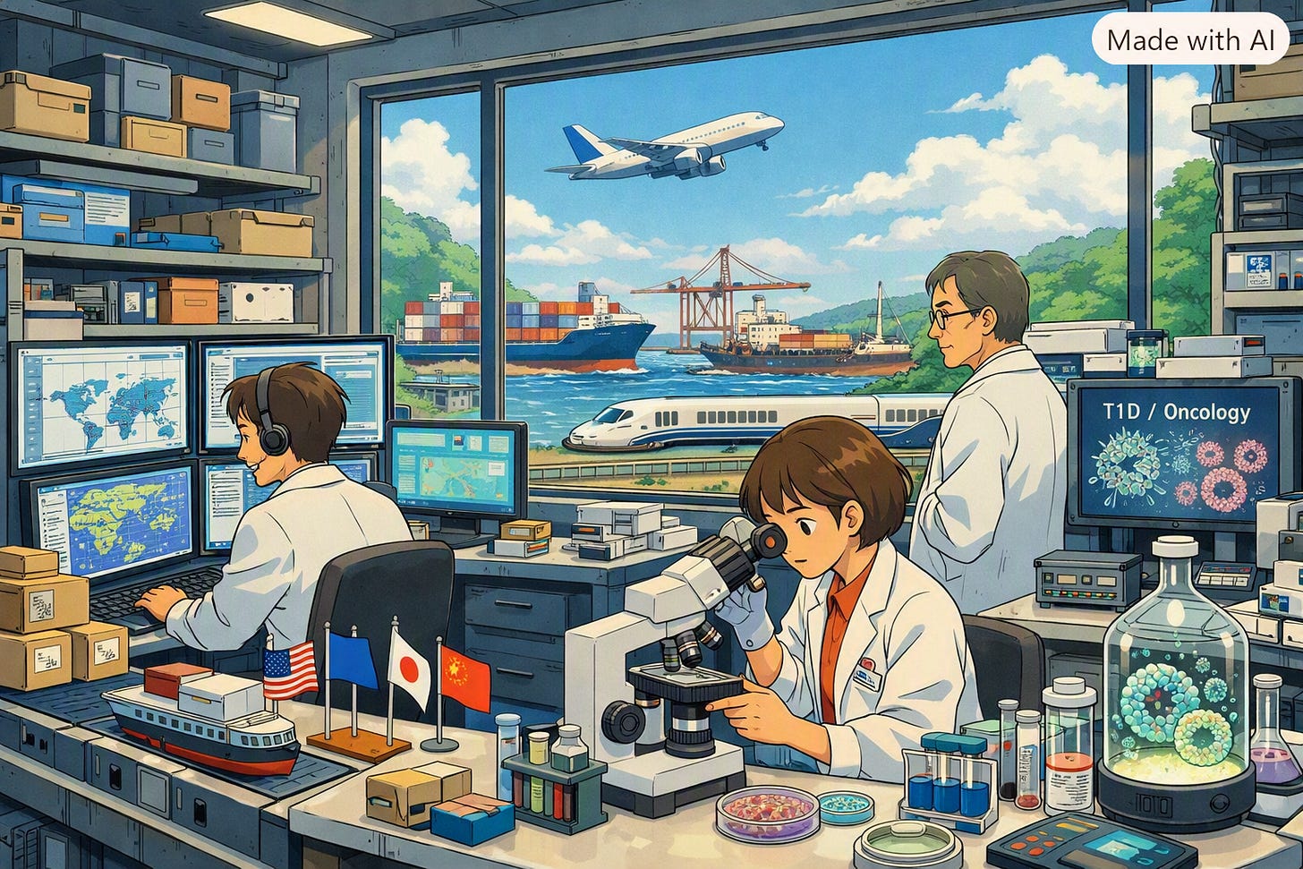 Ghibli indoor lab scene