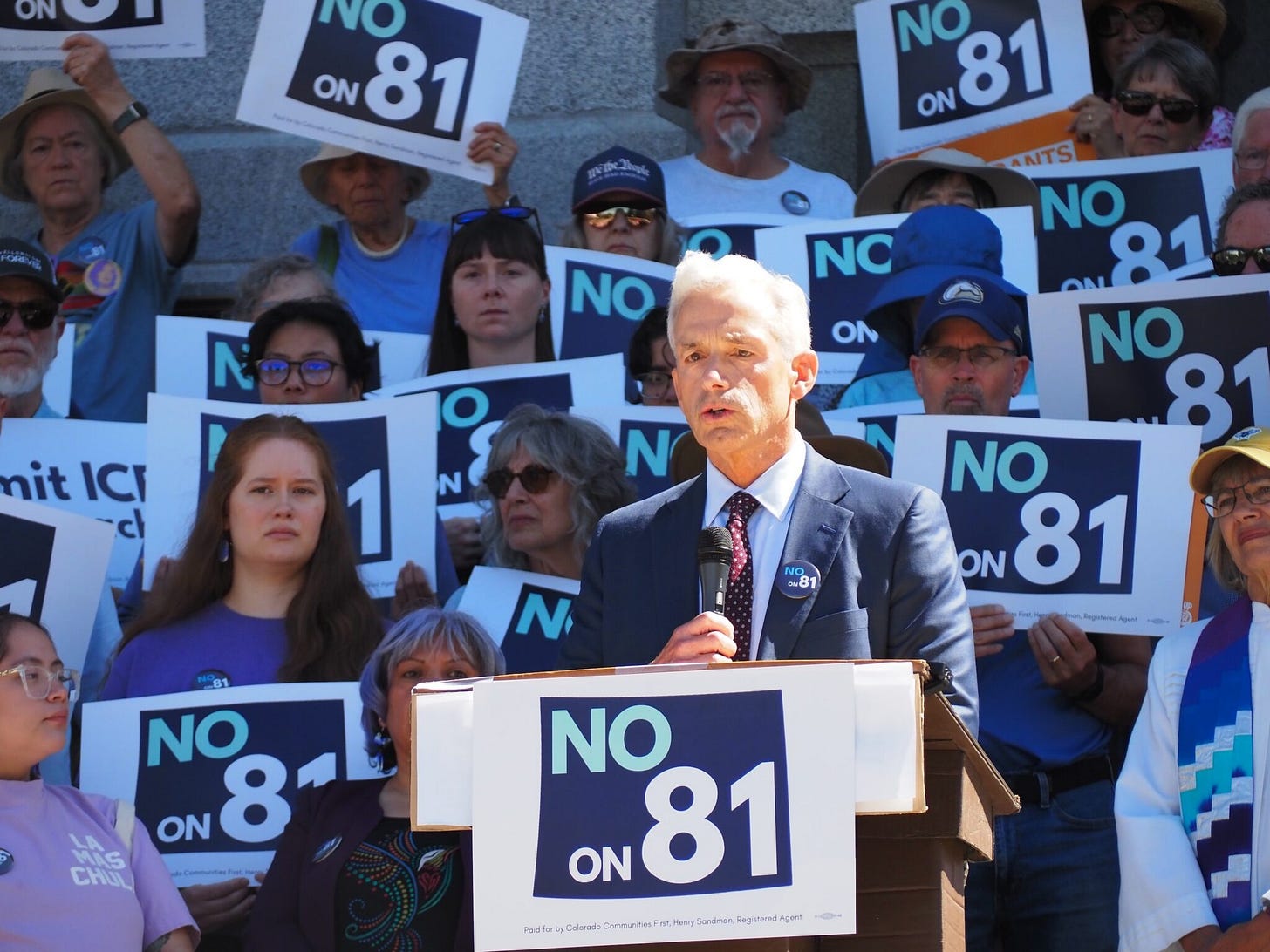 Denver District Attorney John Walsh speaks against Amendment 81 at the Colorado Capitol on Sept. 10, 2026. (Photo by Sara Wilson/Colorado Newsline) Denver District Attorney John Walsh speaks against Amendment 81 at the Colorado Capitol on Sept. 10, 2026. (Photo by Sara Wilson/Colorado Newsline)