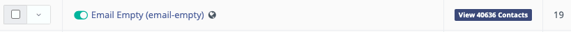 Filter Segment Emply Email