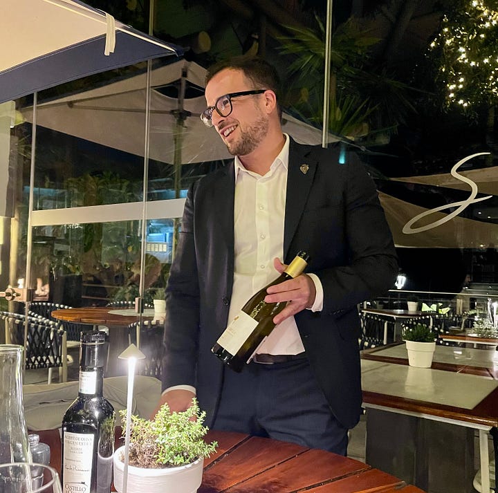 Sea_Grill_Sommelier_Juan_Carlos_and_Vallegarcia_Viognier