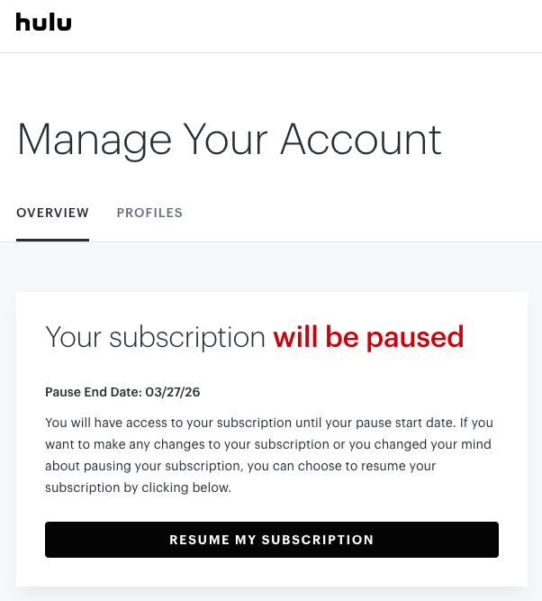 Pausing Hulu / Disney+ / ESPN for 3 months Pausing Hulu / Disney+ / ESPN for 3 months