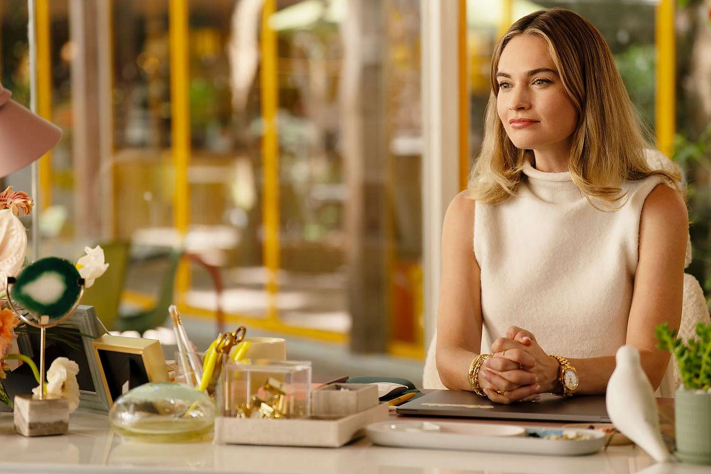 Lily James fights Tinder's 'pervasive dick pics' in first 'Swiped' trailer