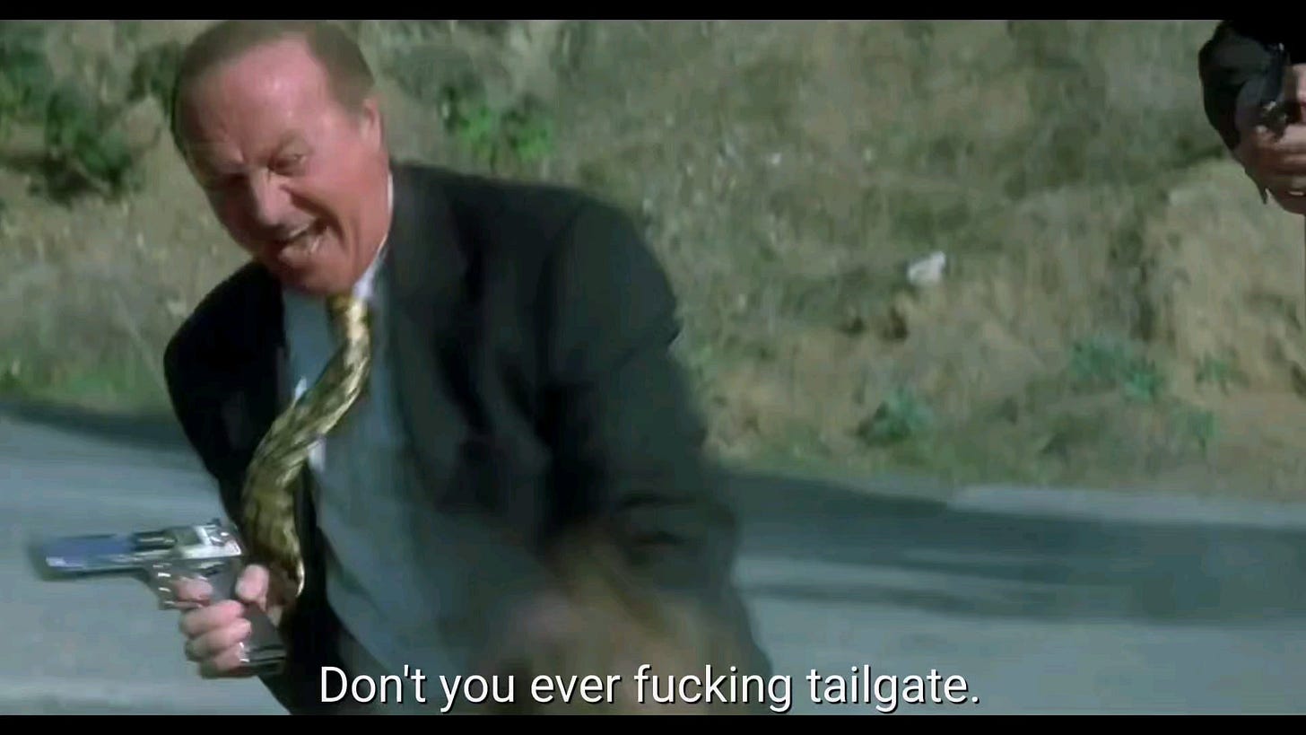 [Lost Highway] Remember folks, don't tailgate.