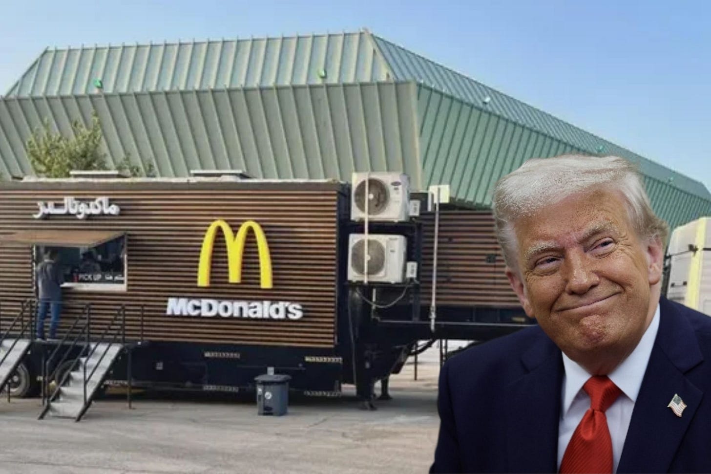 McDonald's on Wheels Welcomed Trump to Saudi Arabia Sparking Wave of Jokes:  'Rolled Out the Golden Arches'