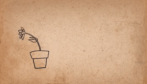 The plant's base goes to a full stop. However, the plant's upper stems and flowers "follow through", extending a bit more before bouncing back.