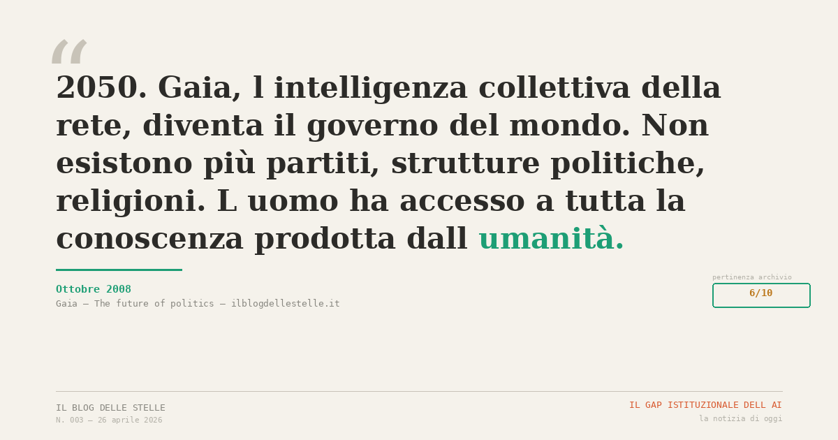 L’intelligenza di pochi. 