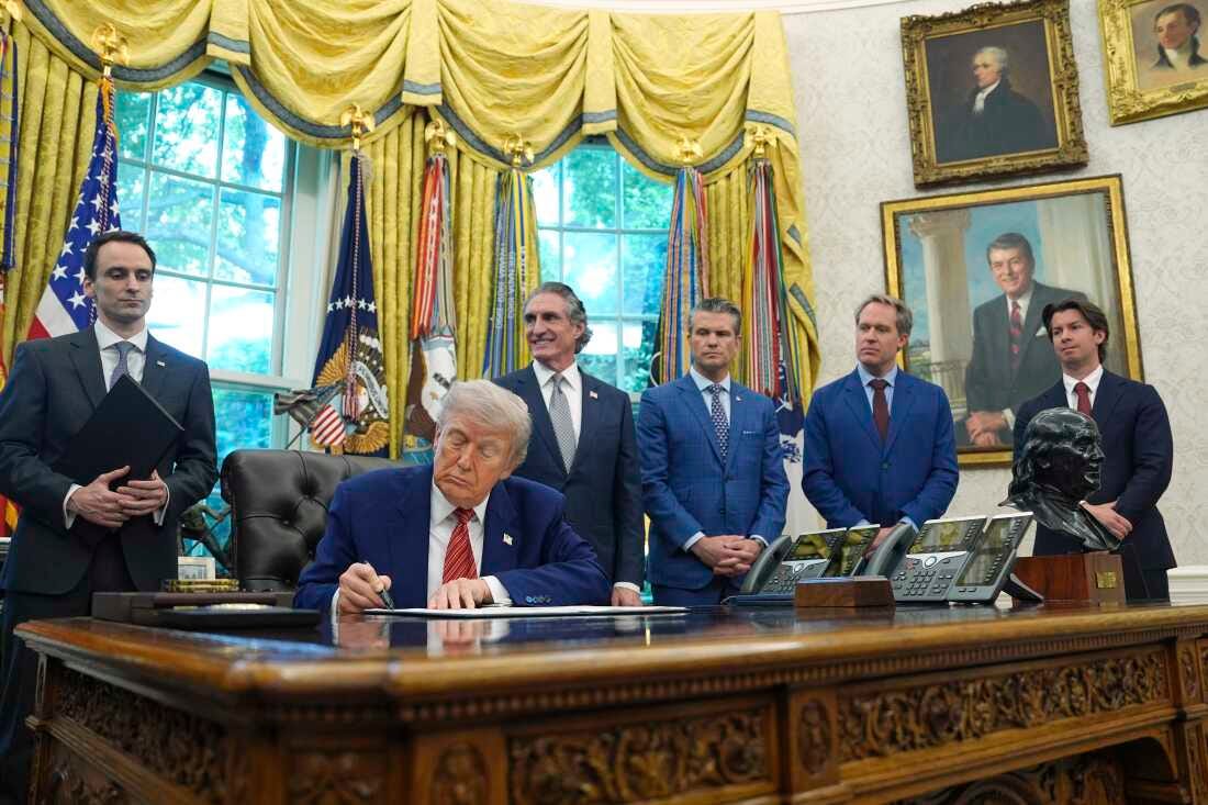 President Donald Trump signed an executive order to launch the new program as nuclear executives looked on.