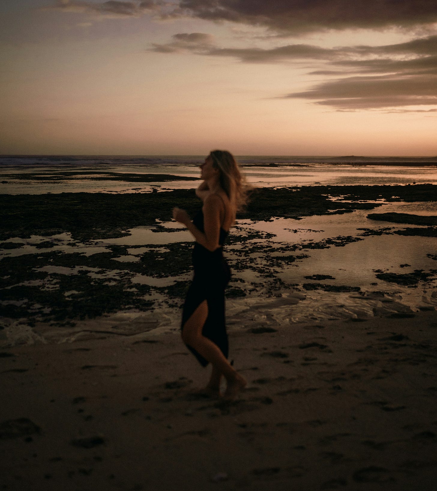 Woman-beach-sunset