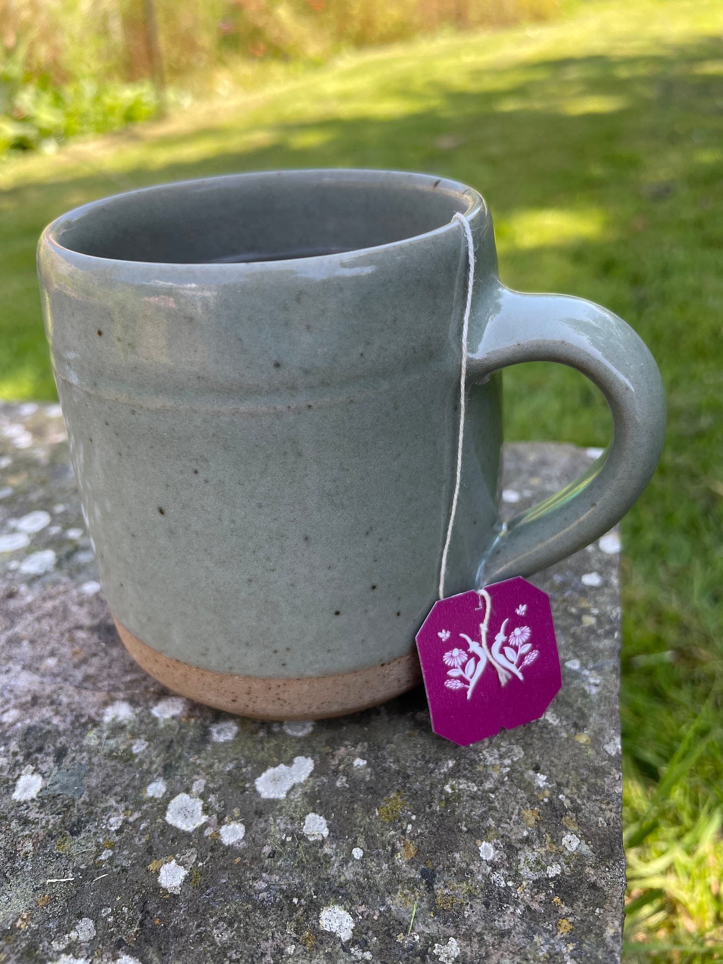 muf of herbal tea in garden setting muf of herbal tea in garden setting