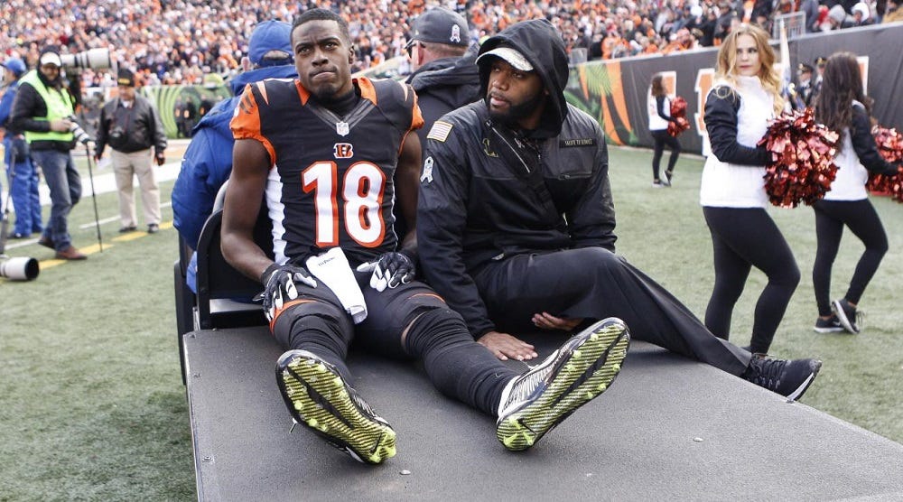 Bengals A.J. Green out with torn hamstring 2016 images Bengals A.J. Green out with torn hamstring 2016 images