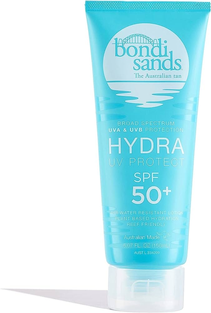 Bondi Sands – Hydra UV Protect SPF 50+ Body Lotion – Sunscreen Lotion Water  Resistant - Moisturising Sun Protection - Broad Spectrum UVA, UVB Protection  - 150 ml : Amazon.co.uk: Beauty
